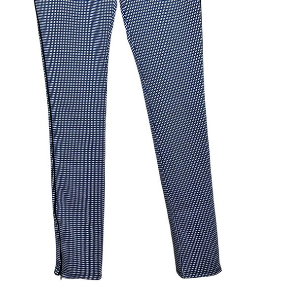 ZARA Jacquard Blue White Jacquard Leggings Zip Hem Size Small - Picture 7 of 14